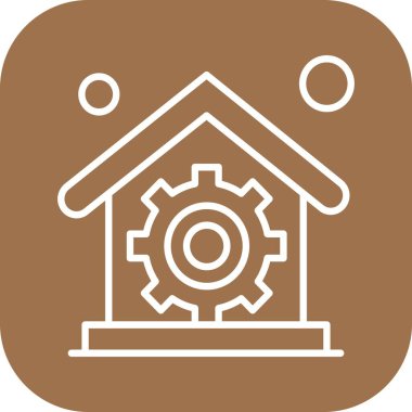  Ev simgesinin vektör illüstrasyonu