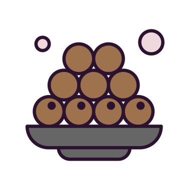  Gıda simgesinin vektör illüstrasyonu