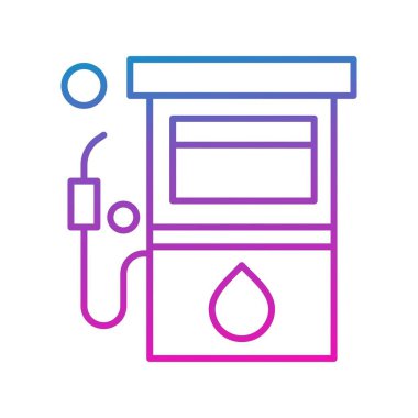  vektör Benzin İstasyonu Ico