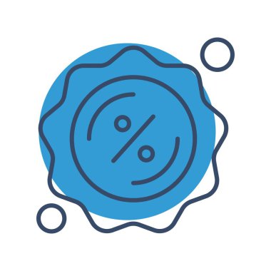 İndirim simgesi vektör illüstrasyonu