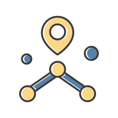 Vektör konumu simge illüstrasyonu