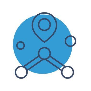 Vektör konumu simge illüstrasyonu