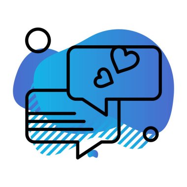  Vektör sohbet simgesi illüstrasyonu