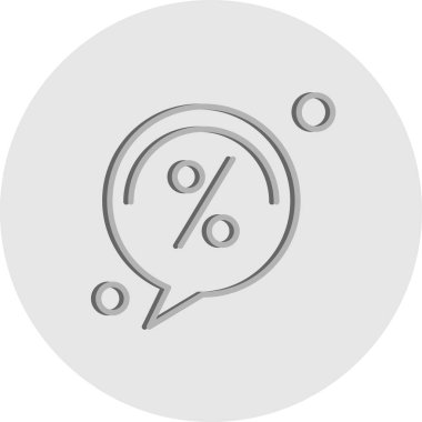 İndirim simgesi vektör illüstrasyonu