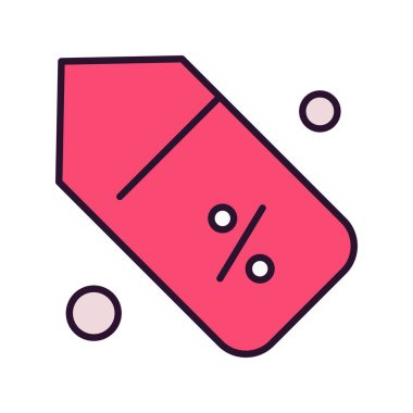 İndirim simgesi vektör illüstrasyonu