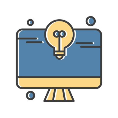 vektör lcd simgesi illüstrasyonu