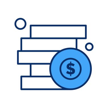 vektör sikkeleri Simge illüstrasyonu