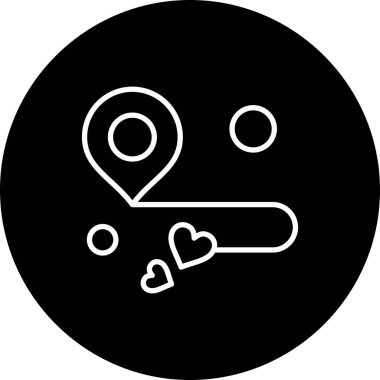 vektör aşk noktası simgesi  