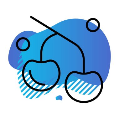 vektör kiraz simgesi illüstrasyonu