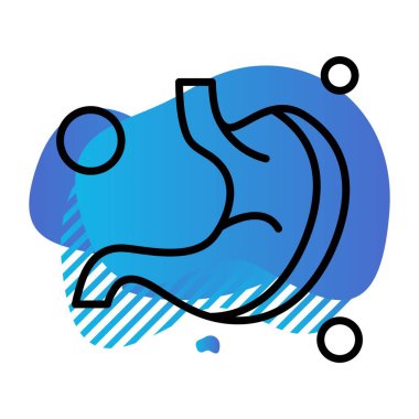  vektör mide simgesi illüstrasyonu