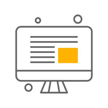  vektör lcd simgesi illüstrasyonu