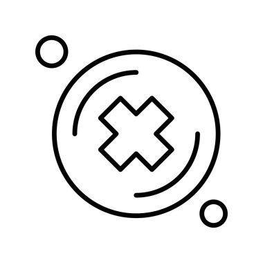 vektör çapraz simgesi illüstrasyonu