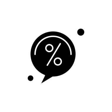 İndirim simgesi vektör illüstrasyonu