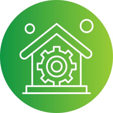  Ev simgesinin vektör illüstrasyonu