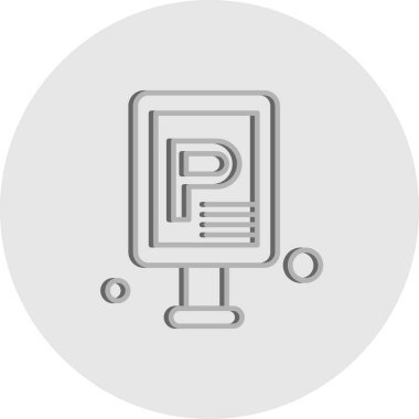  vektör park işareti Ico