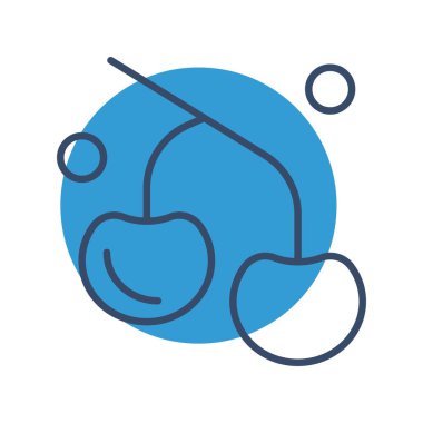 vektör kiraz simgesi illüstrasyonu