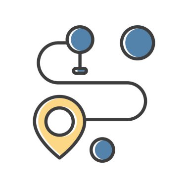 Vektör konumu simge illüstrasyonu