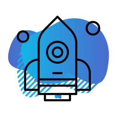 roket ikonu vektör illüstrasyonu