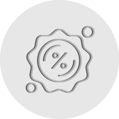 İndirim simgesi vektör illüstrasyonu