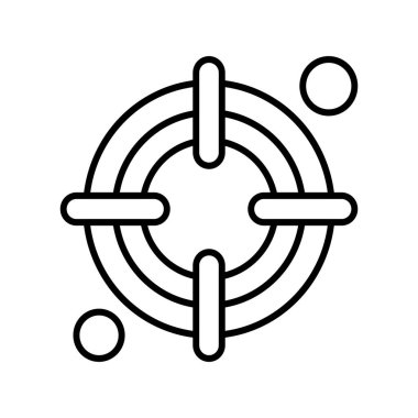 vektör hedef simgesi illüstrasyonu