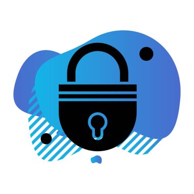  Vektör illüstrasyon kilidi simgesi