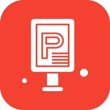  vektör park işareti Ico