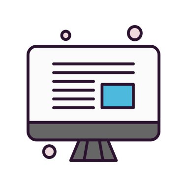  vektör lcd simgesi illüstrasyonu