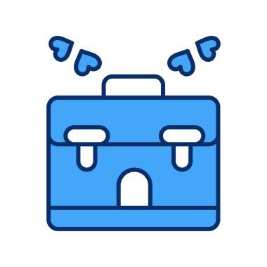 Evrak çantası simgesinin vektör illüstrasyonu