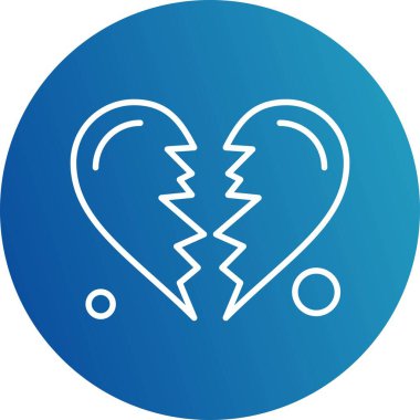 vektör kalp kırık ico