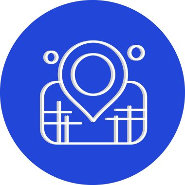 Vektör konumu simge illüstrasyonu