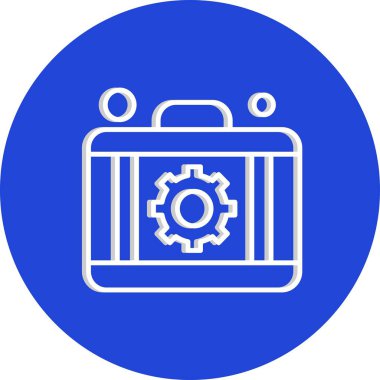 Evrak çantası simgesinin vektör illüstrasyonu