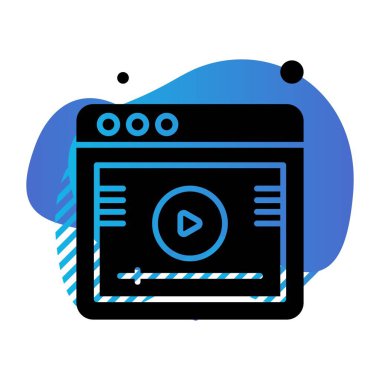 vektör ana hatları web sitesi simgesi 