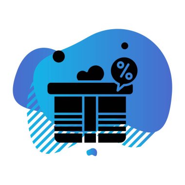 Hediye simgesinin vektör illüstrasyonu