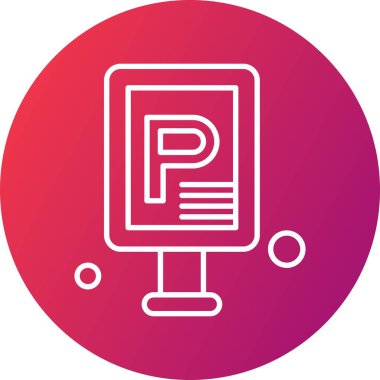  vektör park işareti Ico