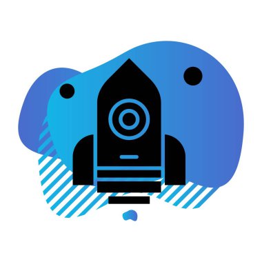 roket ikonu vektör illüstrasyonu