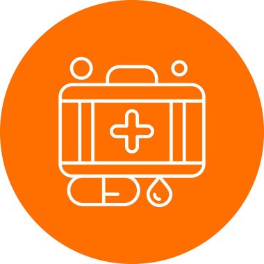 bavul ikonu vektör illüstrasyonu