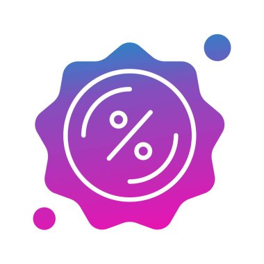 İndirim simgesi vektör illüstrasyonu