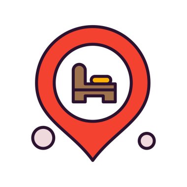 Vektör konumu simge illüstrasyonu