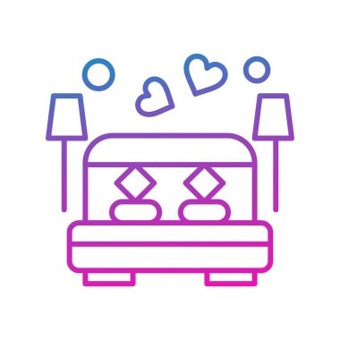 vektör yatak odası simgesi 