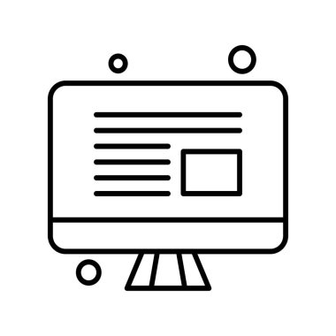  vektör lcd simgesi illüstrasyonu