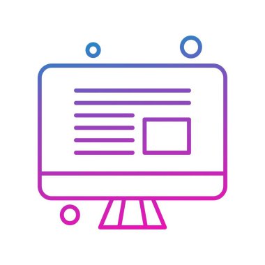  vektör lcd simgesi illüstrasyonu