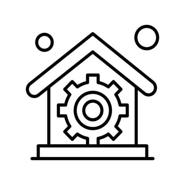 Vector Ilustración Del Icono Casa — Archivo Imágenes Vectoriales