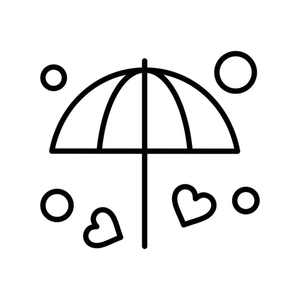 Outline Umbrella Icon Vector Illustration — Stock Vector