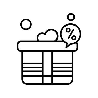 Hediye simgesinin vektör illüstrasyonu