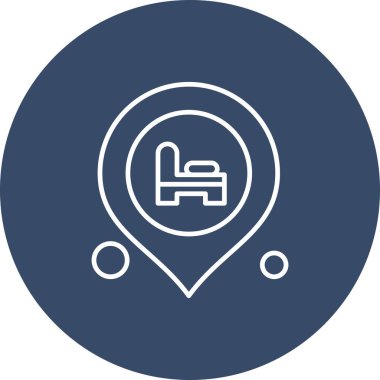 Vektör konumu simge illüstrasyonu