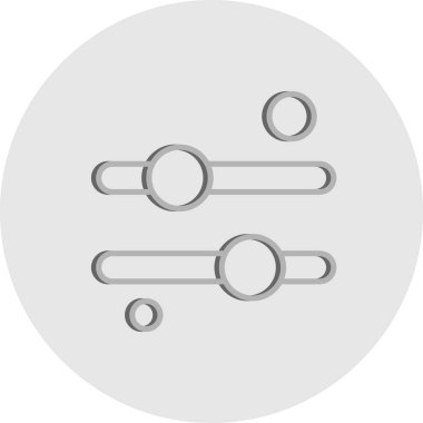 Eşitleyici Simgesinin vektör illüstrasyonu