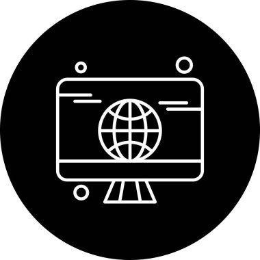 vektör lcd simgesi illüstrasyonu