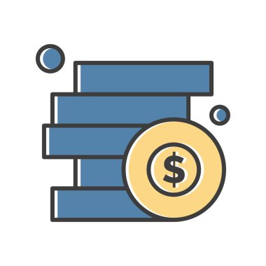 vektör sikkeleri Simge illüstrasyonu