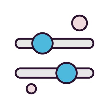 Eşitleyici Simgesinin vektör illüstrasyonu