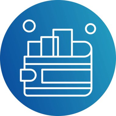 cüzdan ikonu vektör illüstrasyonu